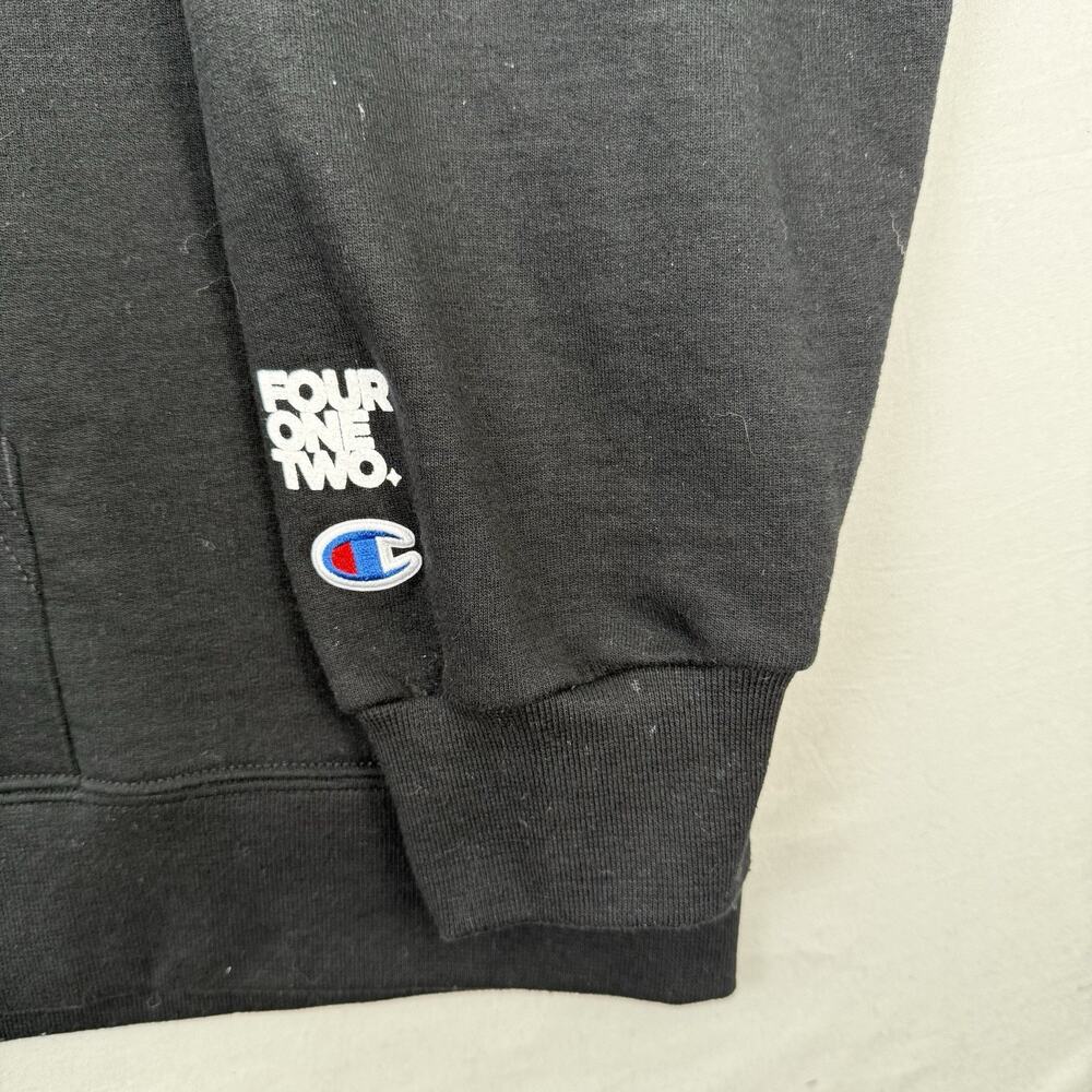 Four One Two X Champion Hoodie Sweatshirt Men’s 3XL Black 412 Pittsburgh - Picture 11 of 11